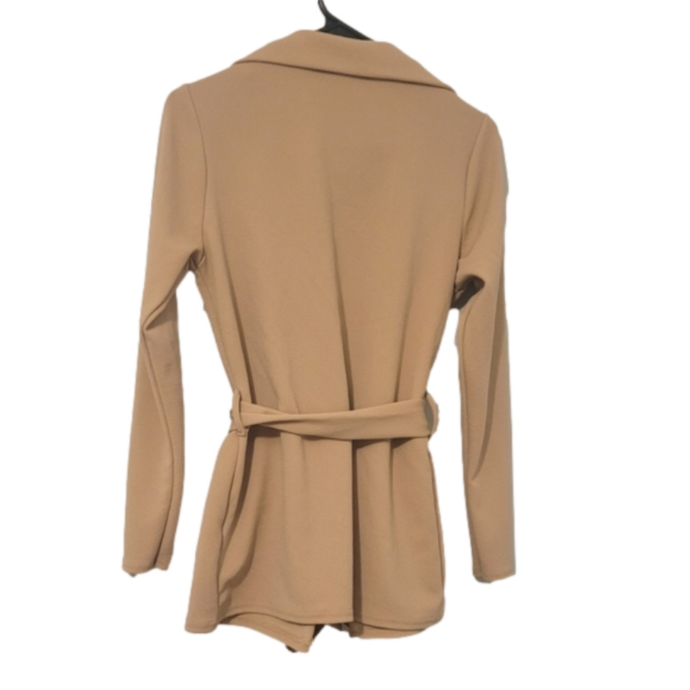 Camel Belted Blazer - Picture 4 of 7